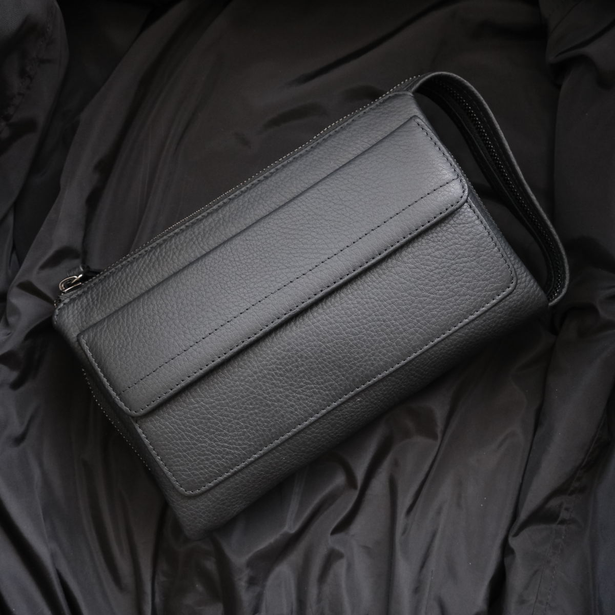 Hakiki Deri El Çantası Siyah