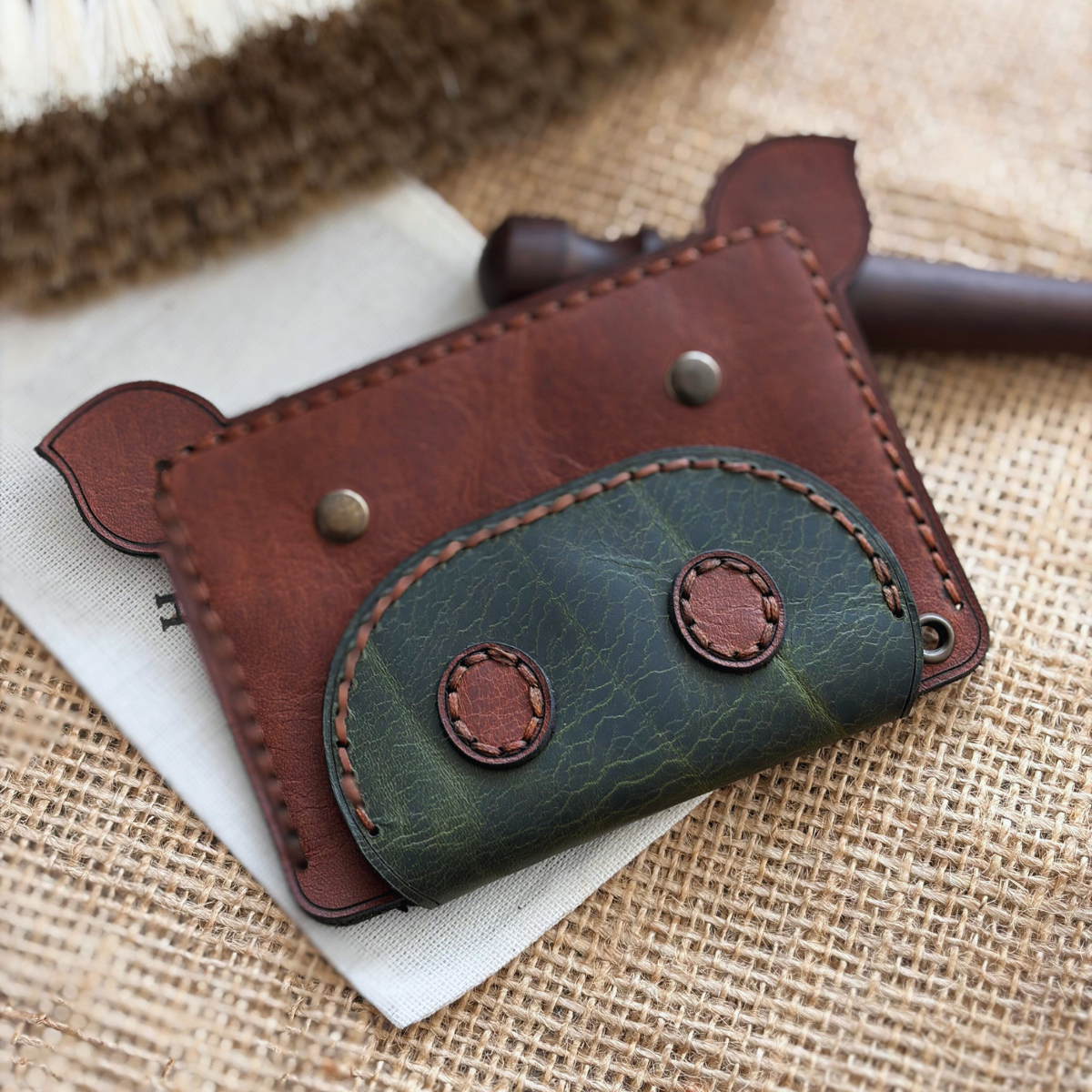 İnek Model Çocuk Deri Cüzdan