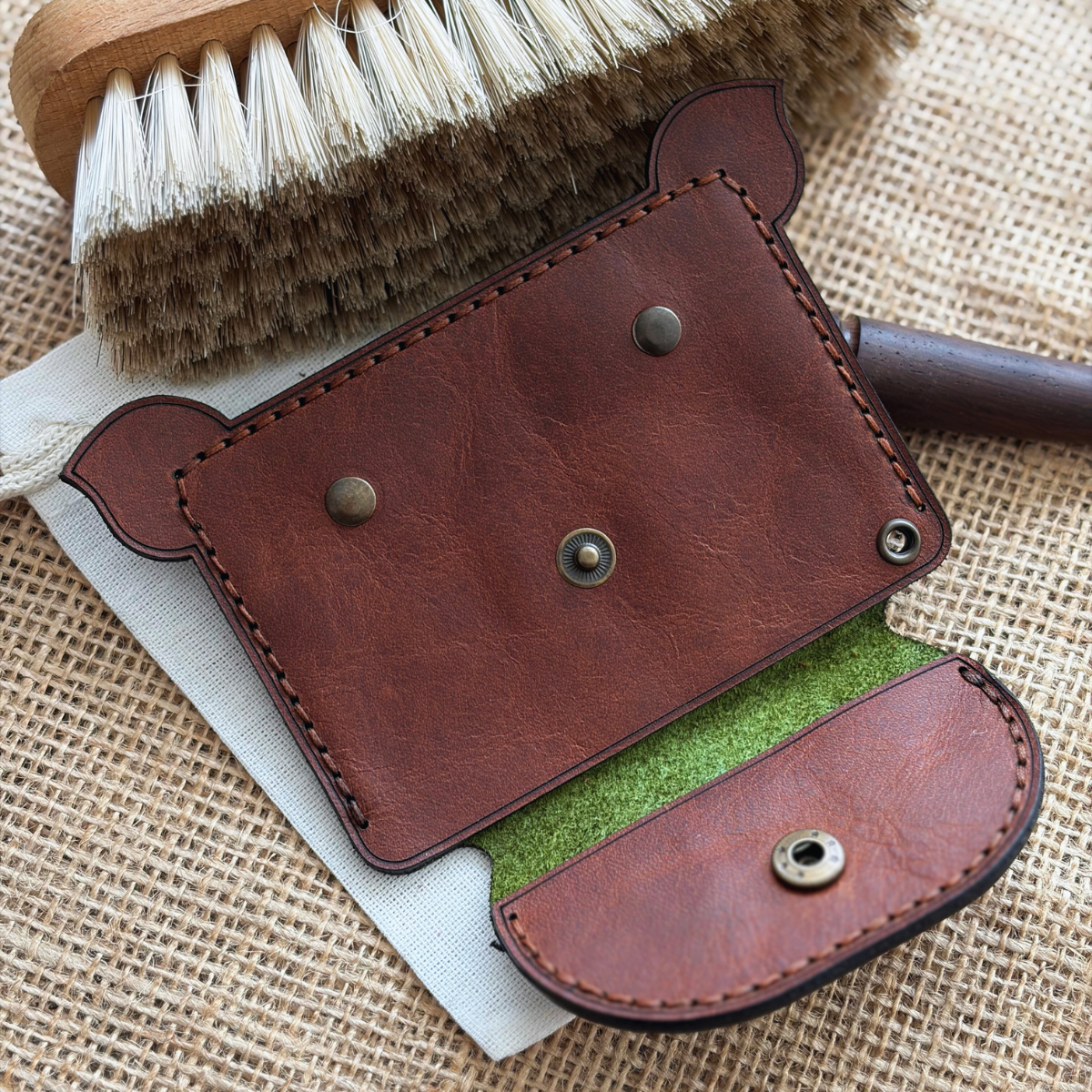 İnek Model Çocuk Deri Cüzdan