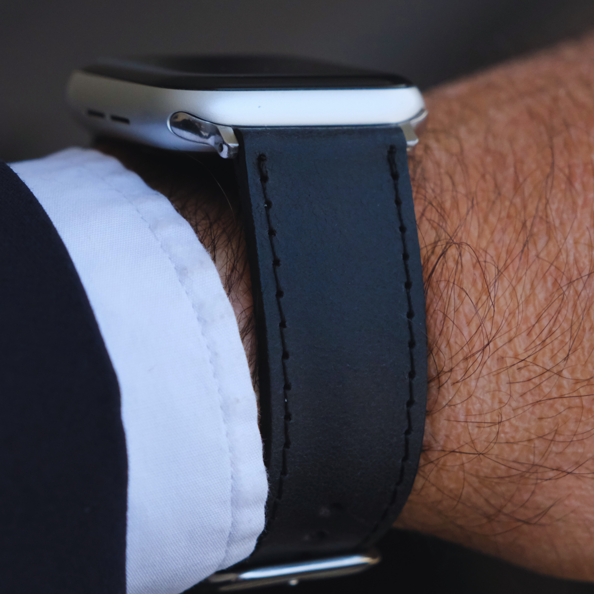 Klasik Apple Watch Deri Kordon - Siyah