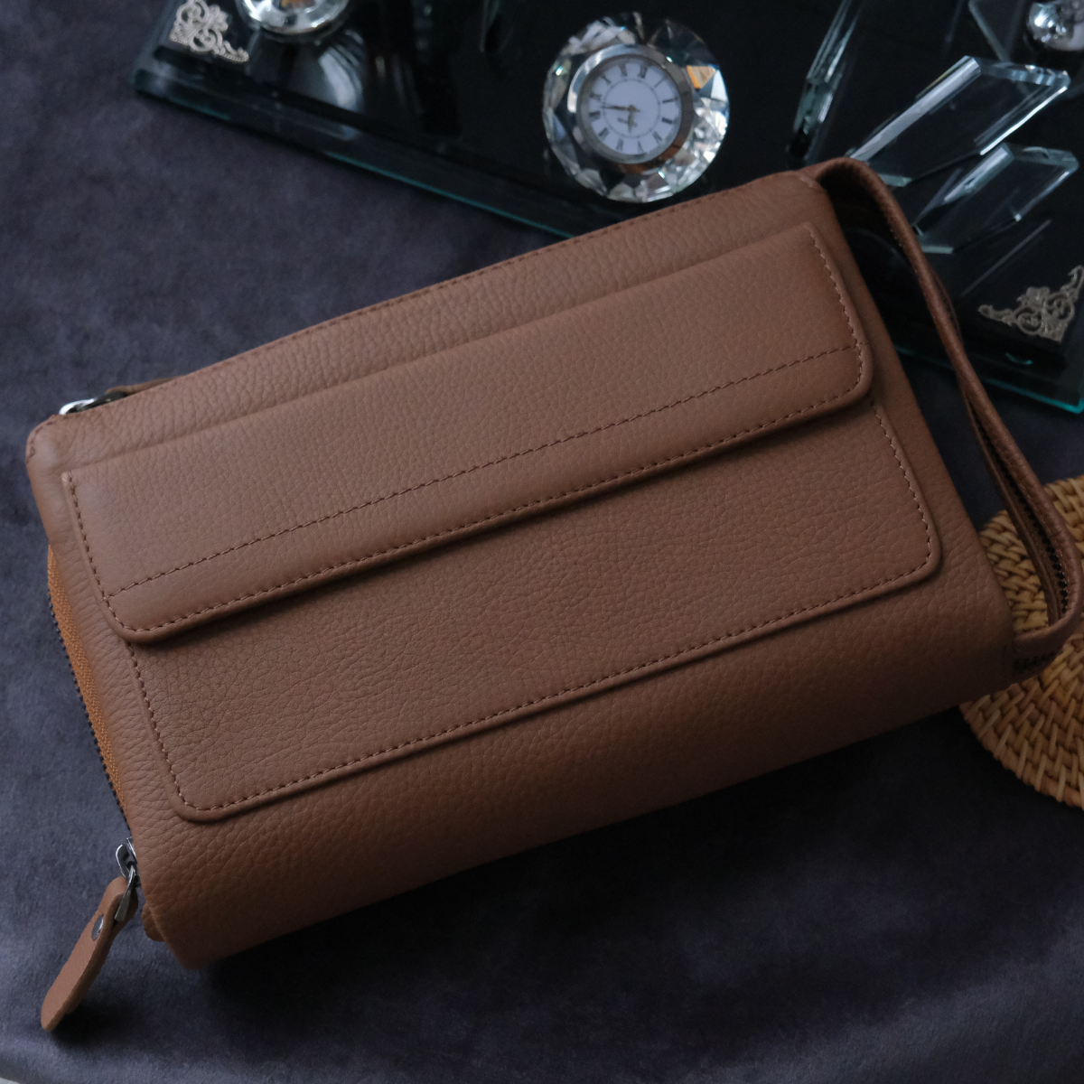 Hakiki Deri El Çantası Kahve