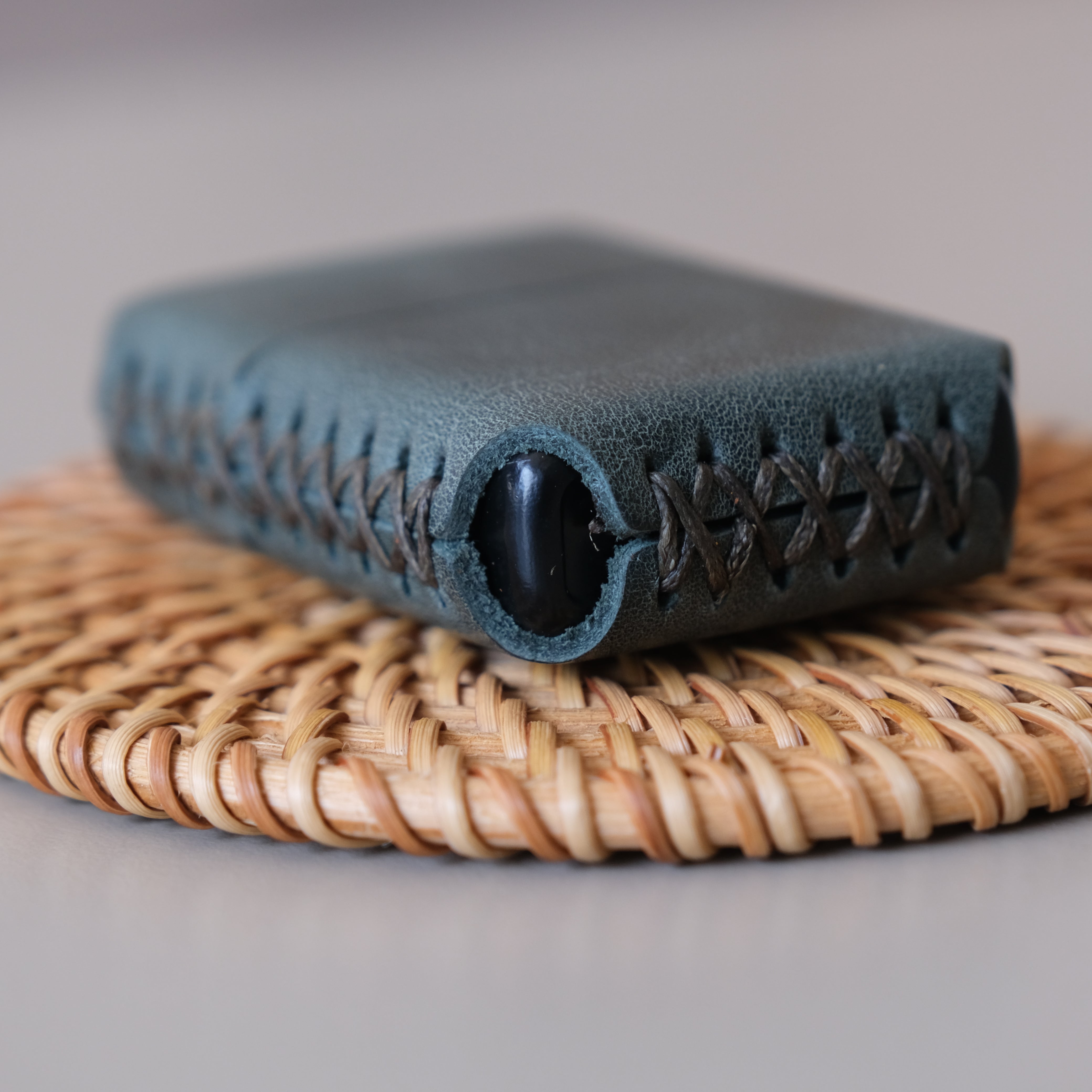 Deri El Yapımı Zippo Çakmak Kılıfı Tiana Yeşil