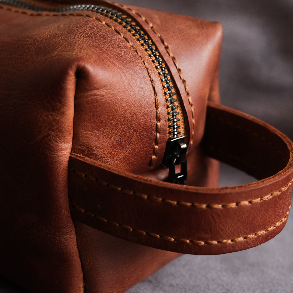 Hakiki Deri El & Makyaj Çantası