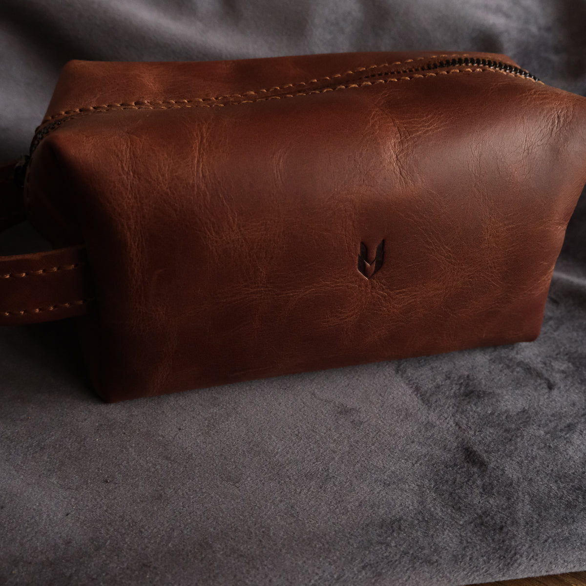 Hakiki Deri El & Makyaj Çantası