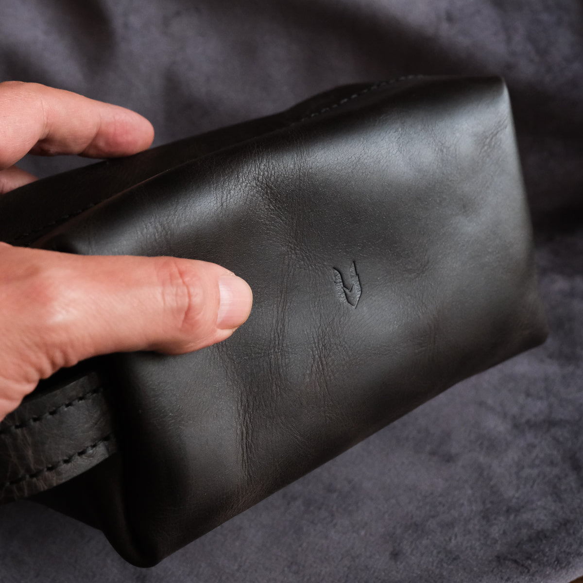 Hakiki Deri El & Makyaj Çantası