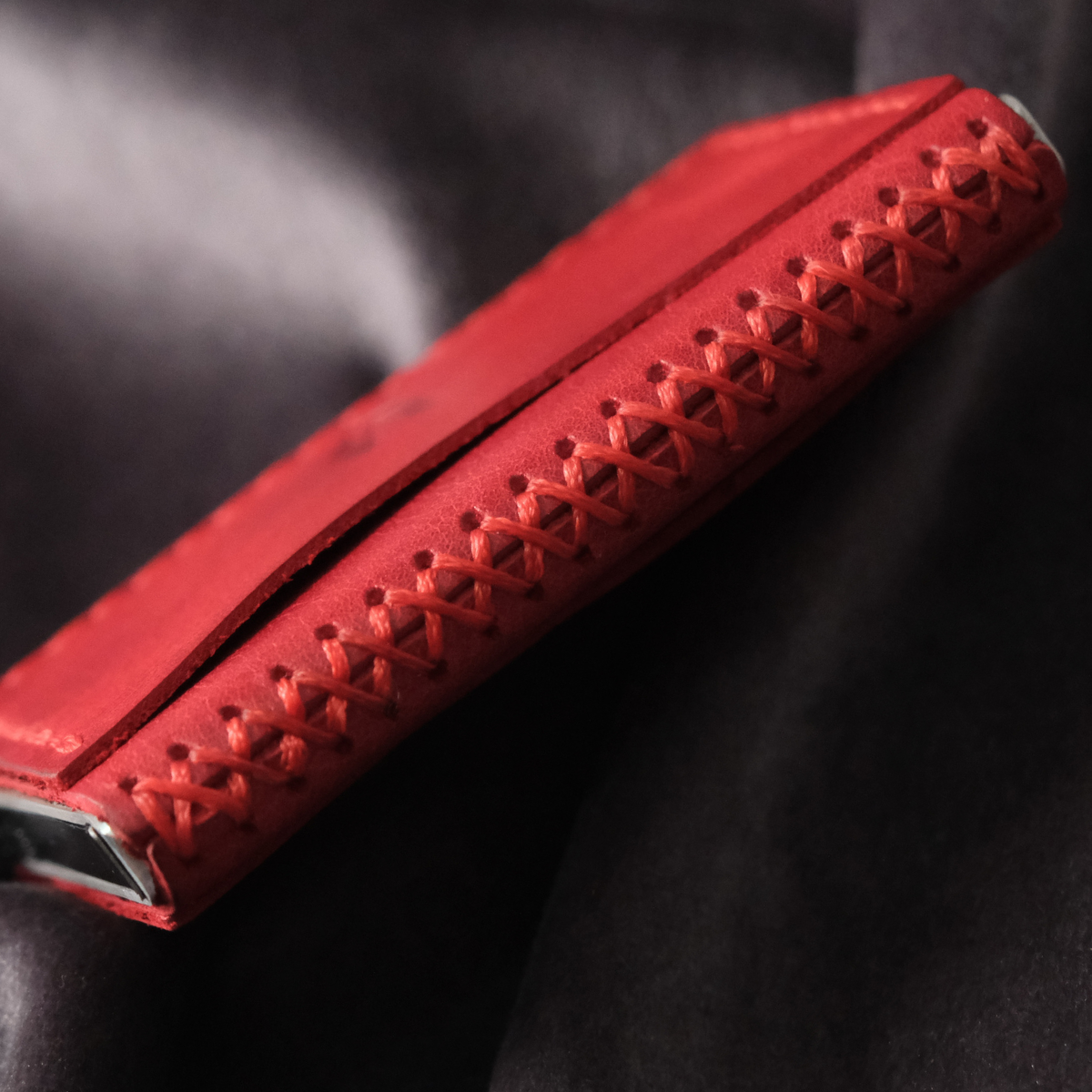 Hakiki Deri El Yapımı Mekanizmalı Kartlık