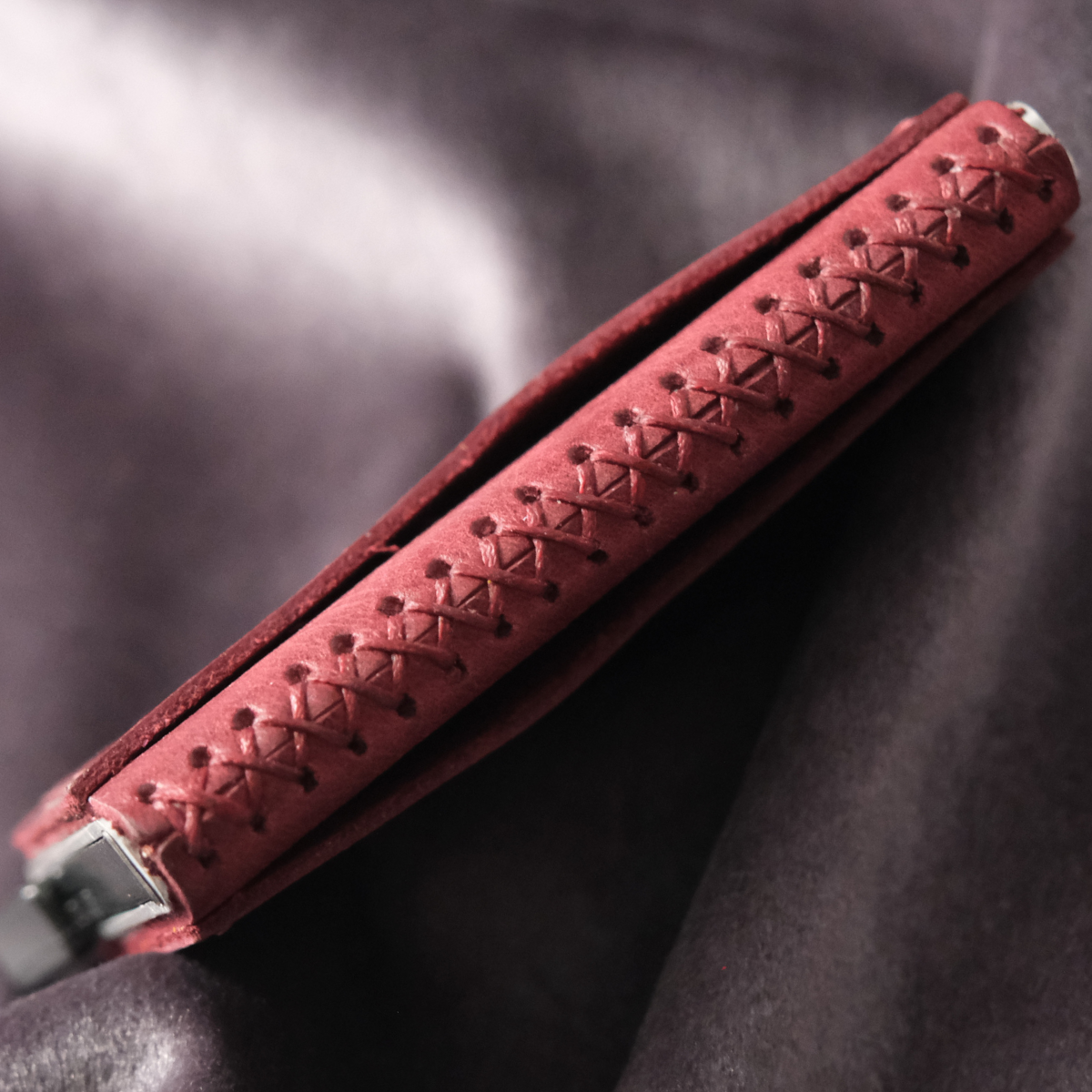 Hakiki Deri El Yapımı Mekanizmalı Kartlık