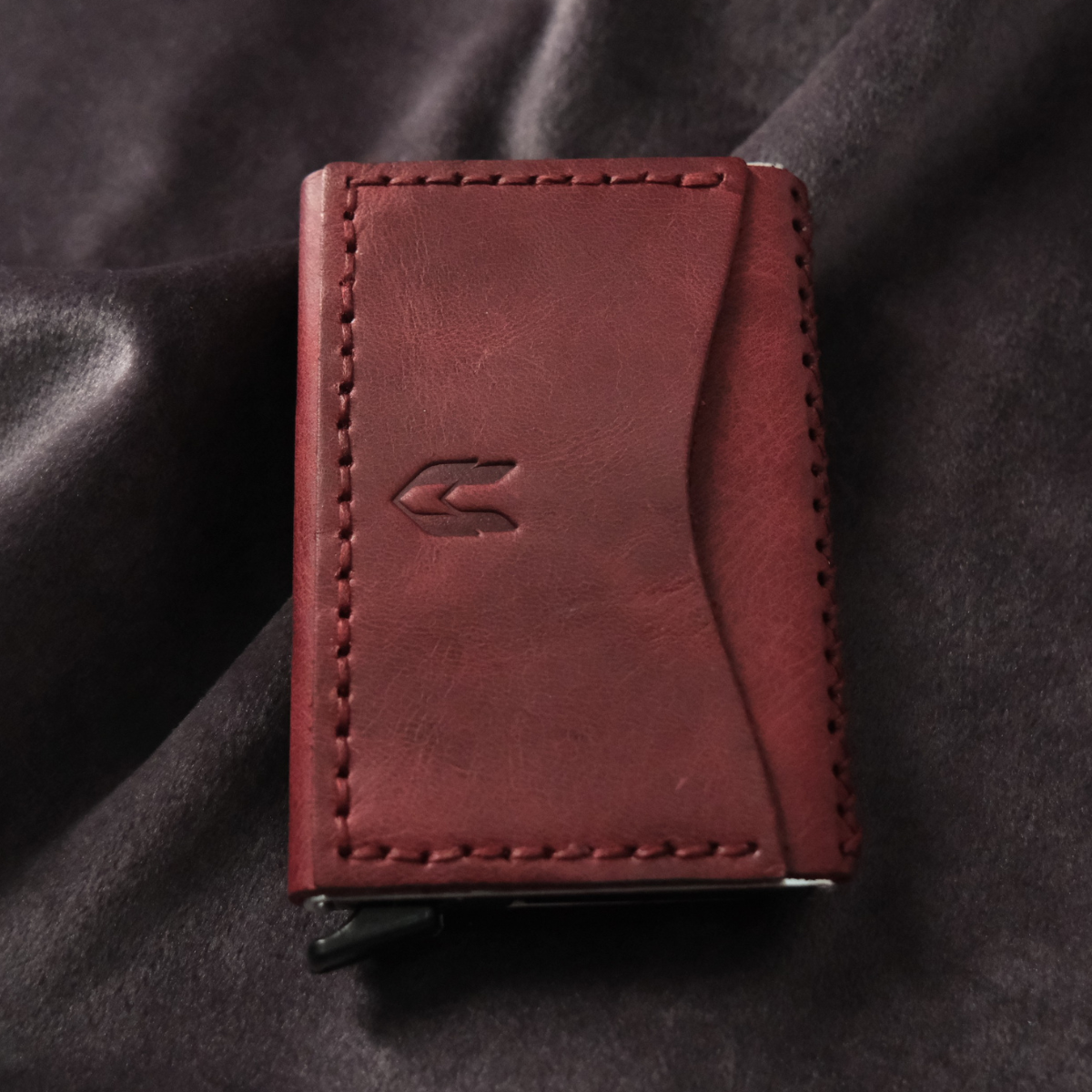 Hakiki Deri El Yapımı Mekanizmalı Kartlık