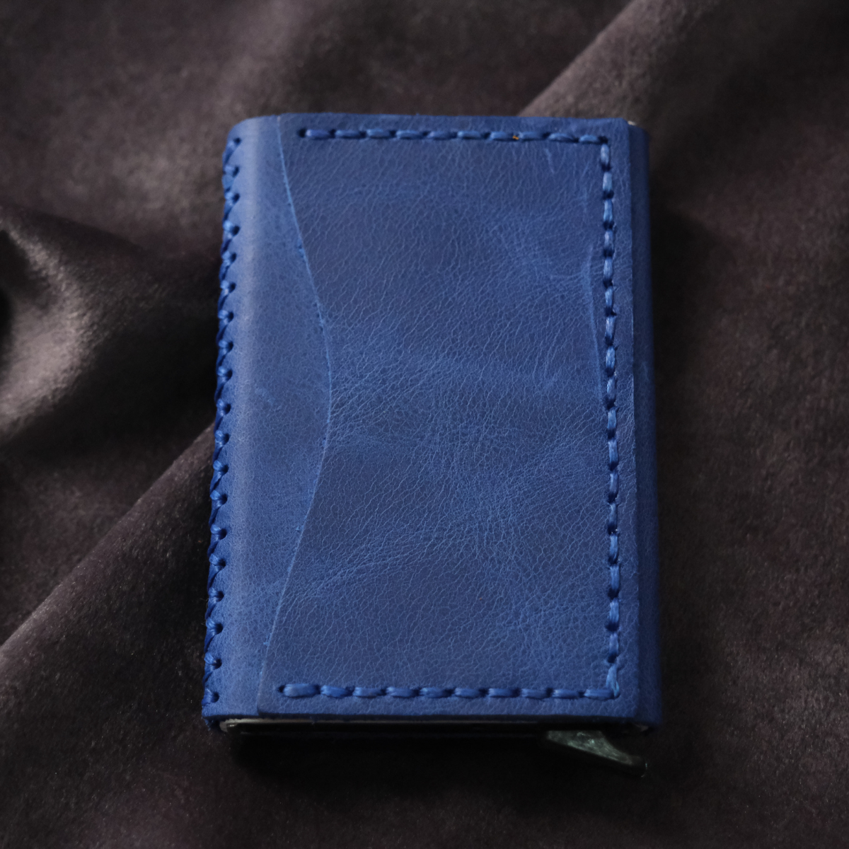 Hakiki Deri El Yapımı Mekanizmalı Kartlık