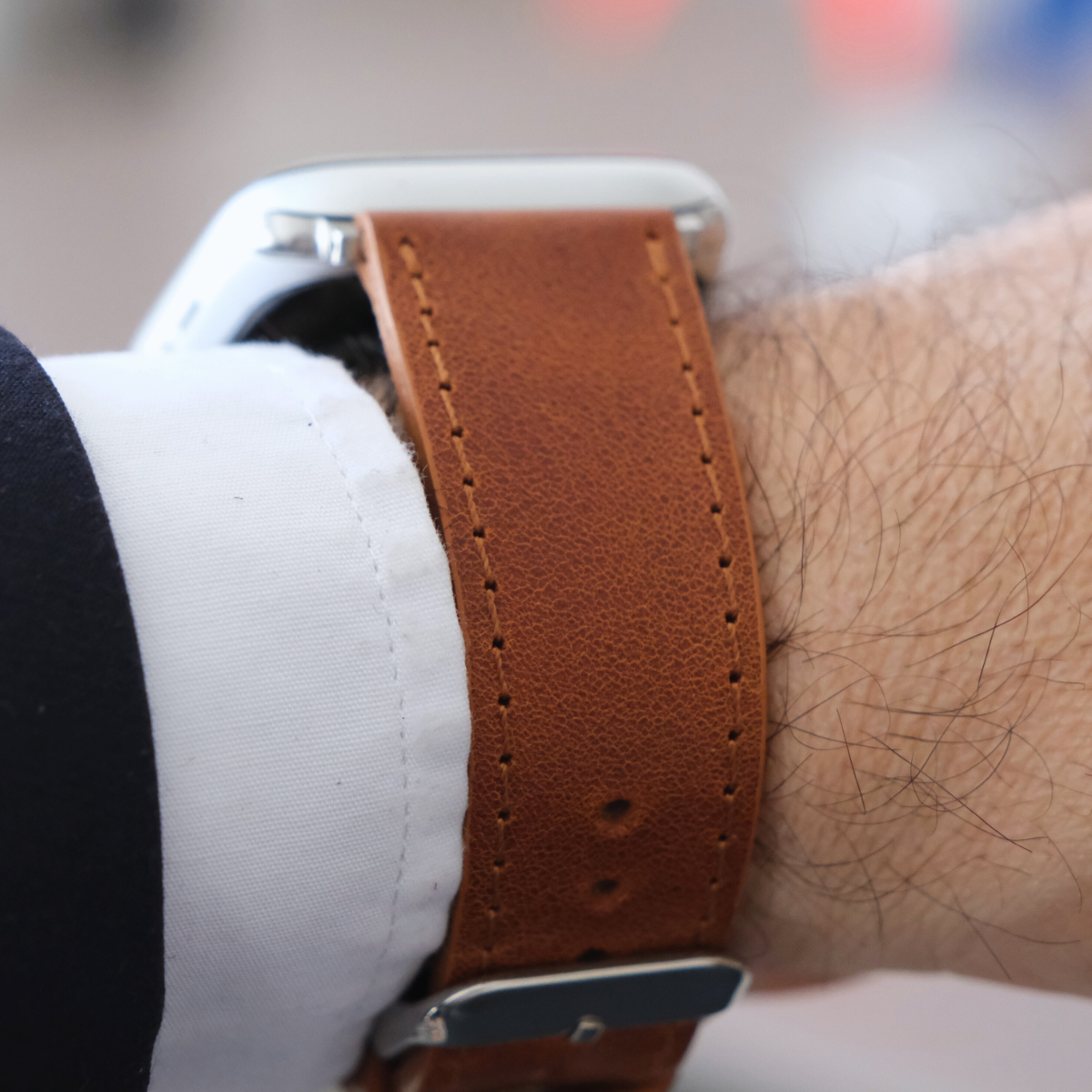 Klasik Apple Watch Deri Kordon - Taba