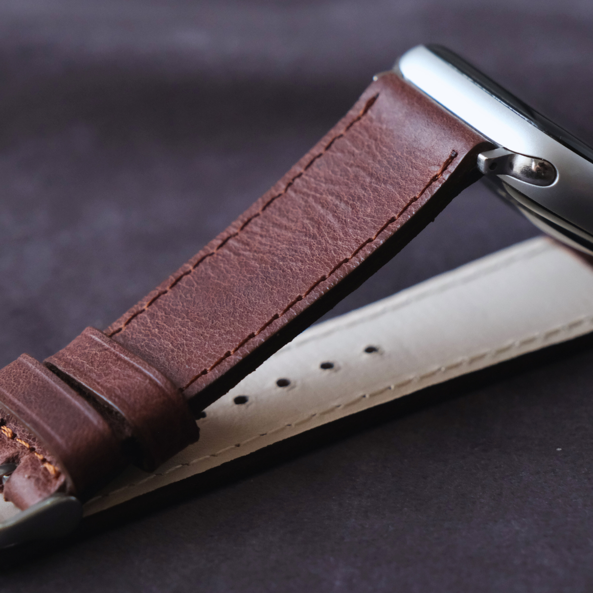 Klasik Apple Watch Deri Kordon - Kahve