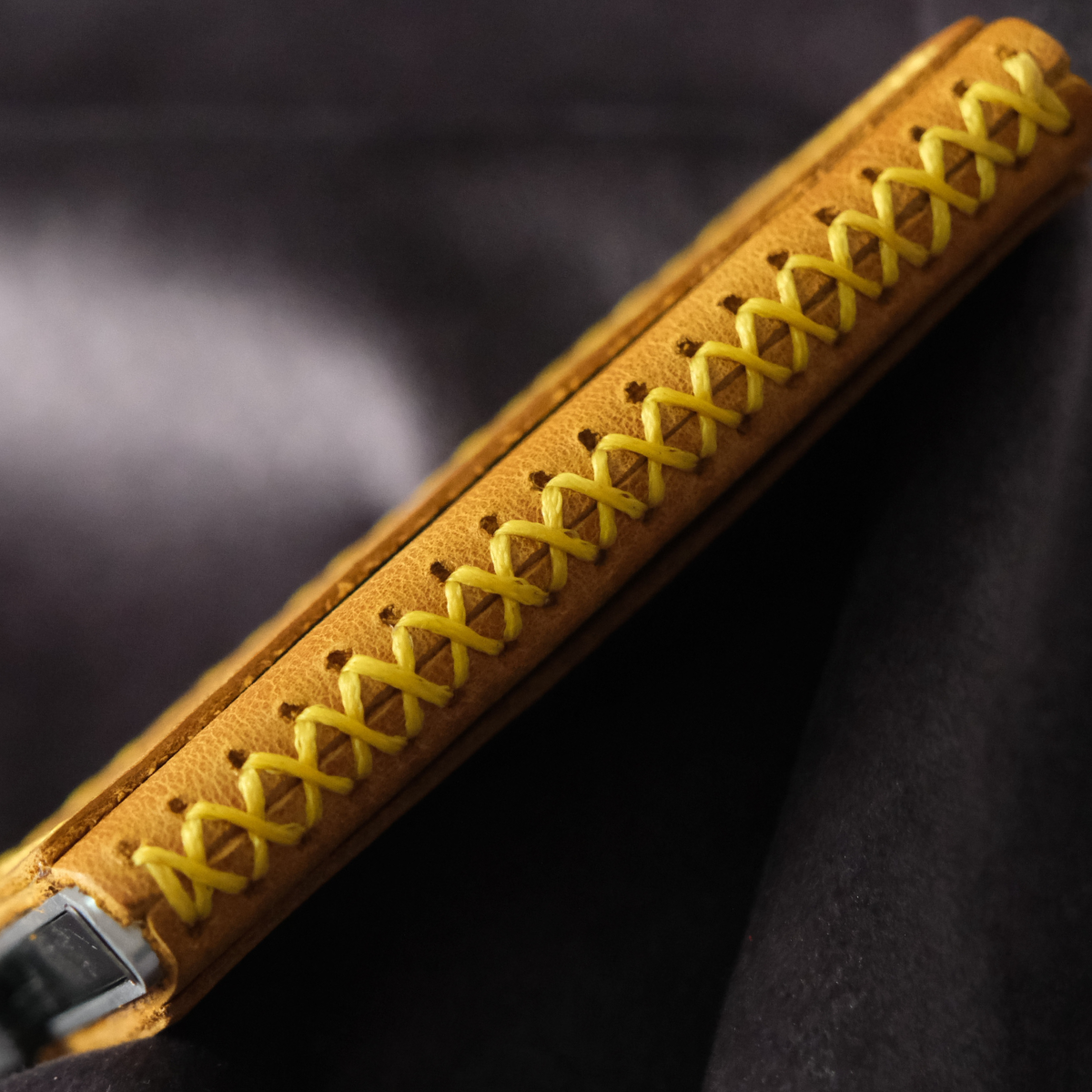 Hakiki Deri El Yapımı Mekanizmalı Kartlık