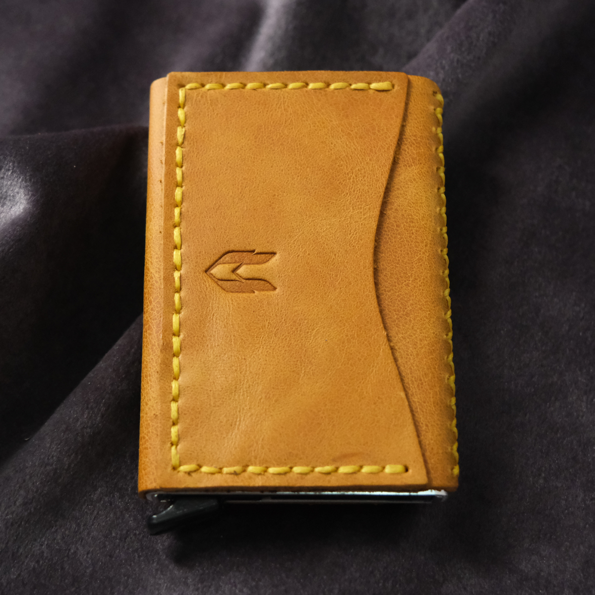 Hakiki Deri El Yapımı Mekanizmalı Kartlık