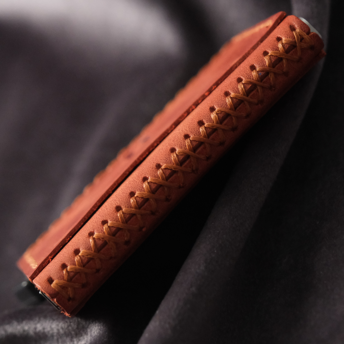 Hakiki Deri El Yapımı Mekanizmalı Kartlık