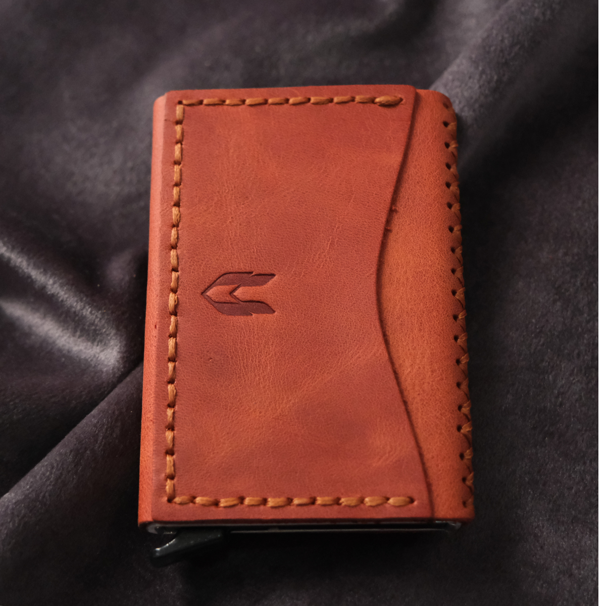 Hakiki Deri El Yapımı Mekanizmalı Kartlık