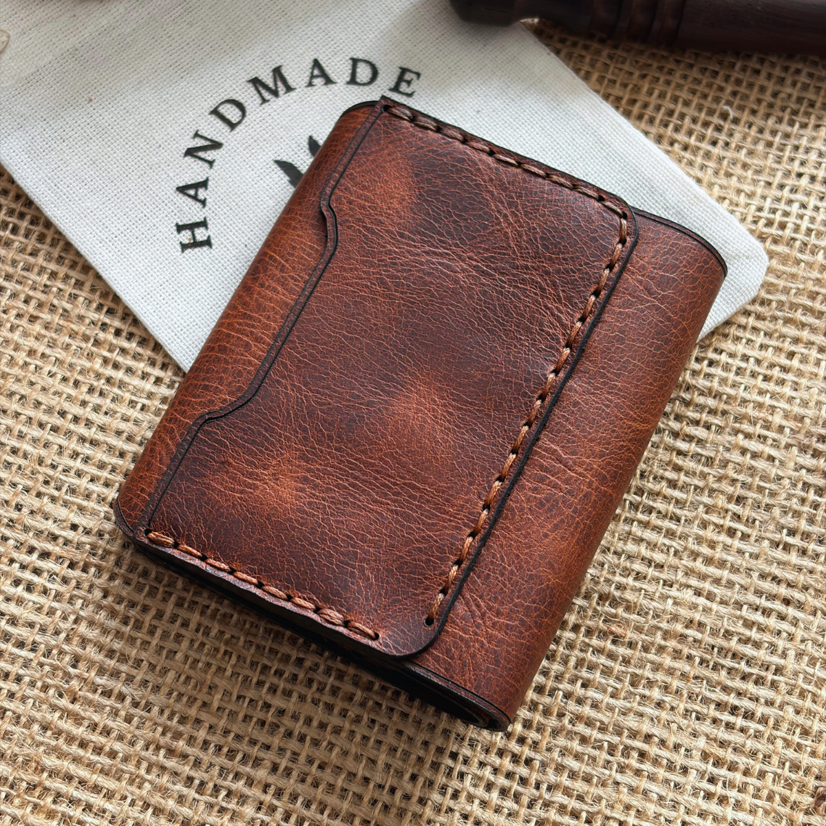 Herigate Deri El Yapımı Cüzdan Yeşil