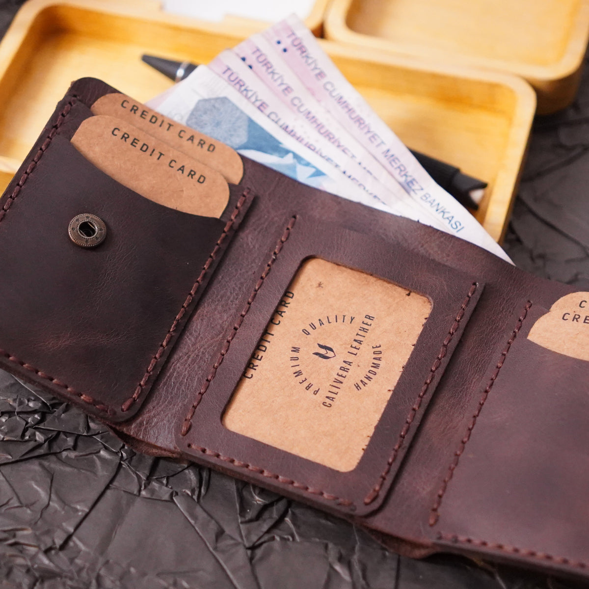 Tria Hakiki Deri Cüzdan Taba