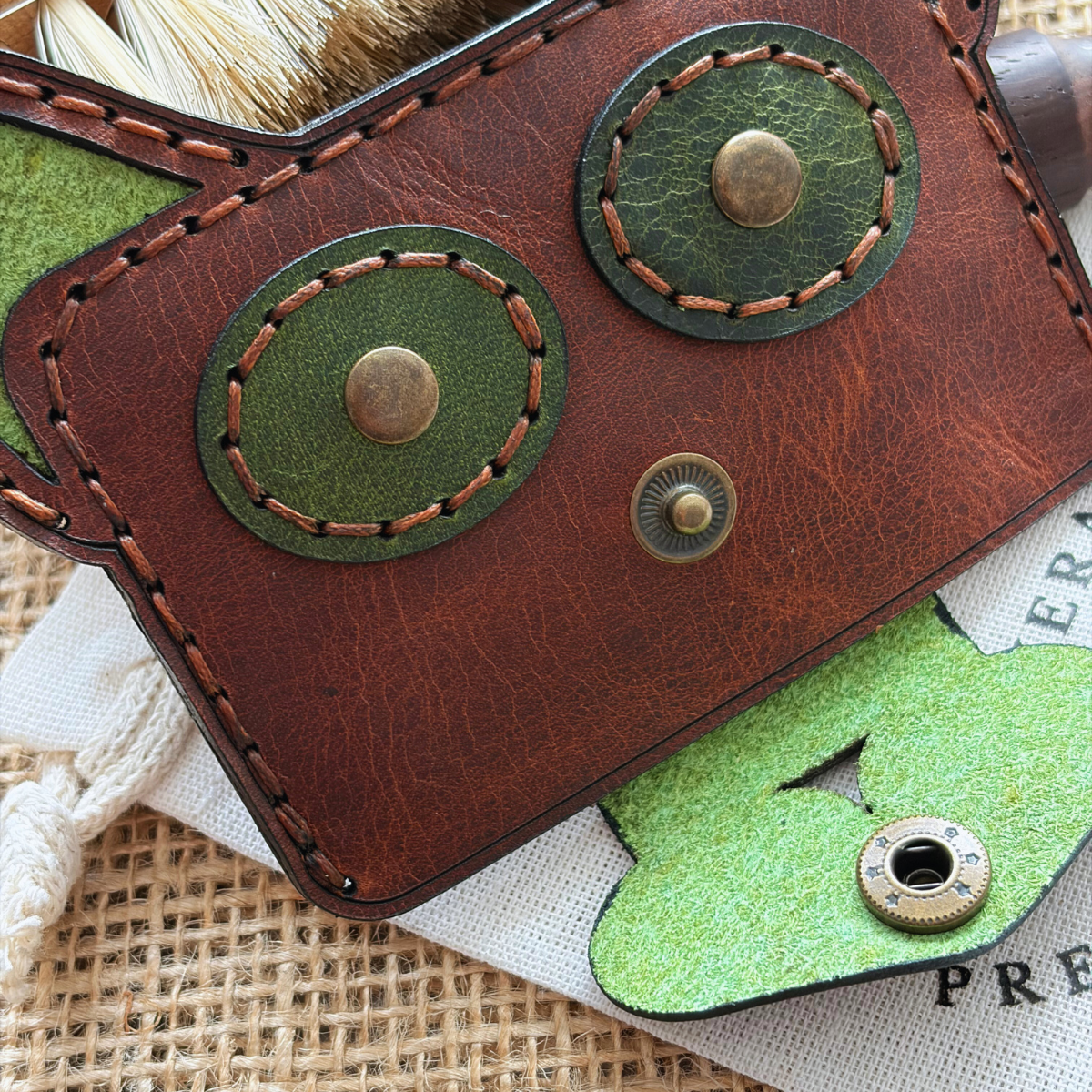 Kedi Model Çocuk Deri Cüzdan