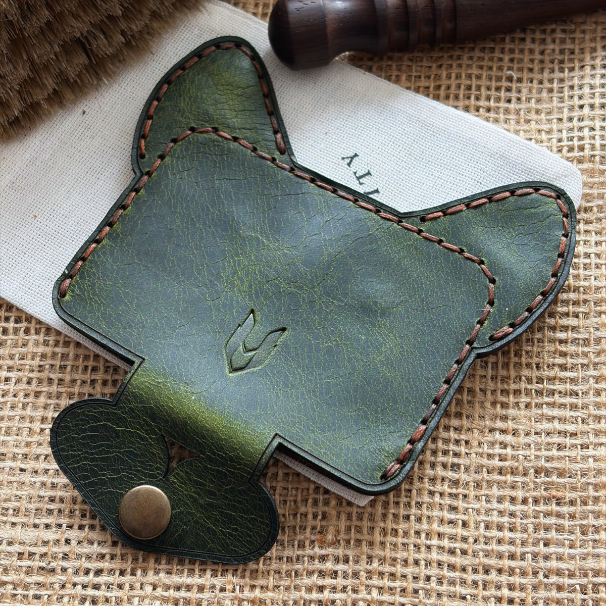 Kedi Model Çocuk Deri Cüzdan