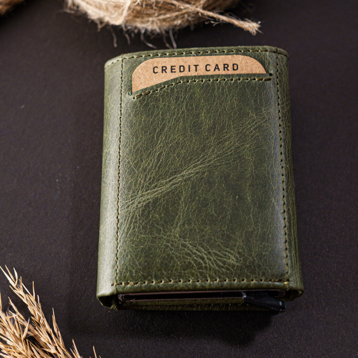 ZİNG Hakiki Deri Mekanizmalı Cüzdan Kartlık