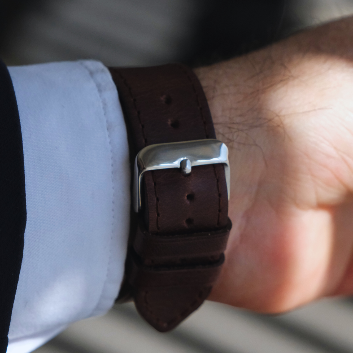 Klasik Apple Watch Deri Kordon - Kahve