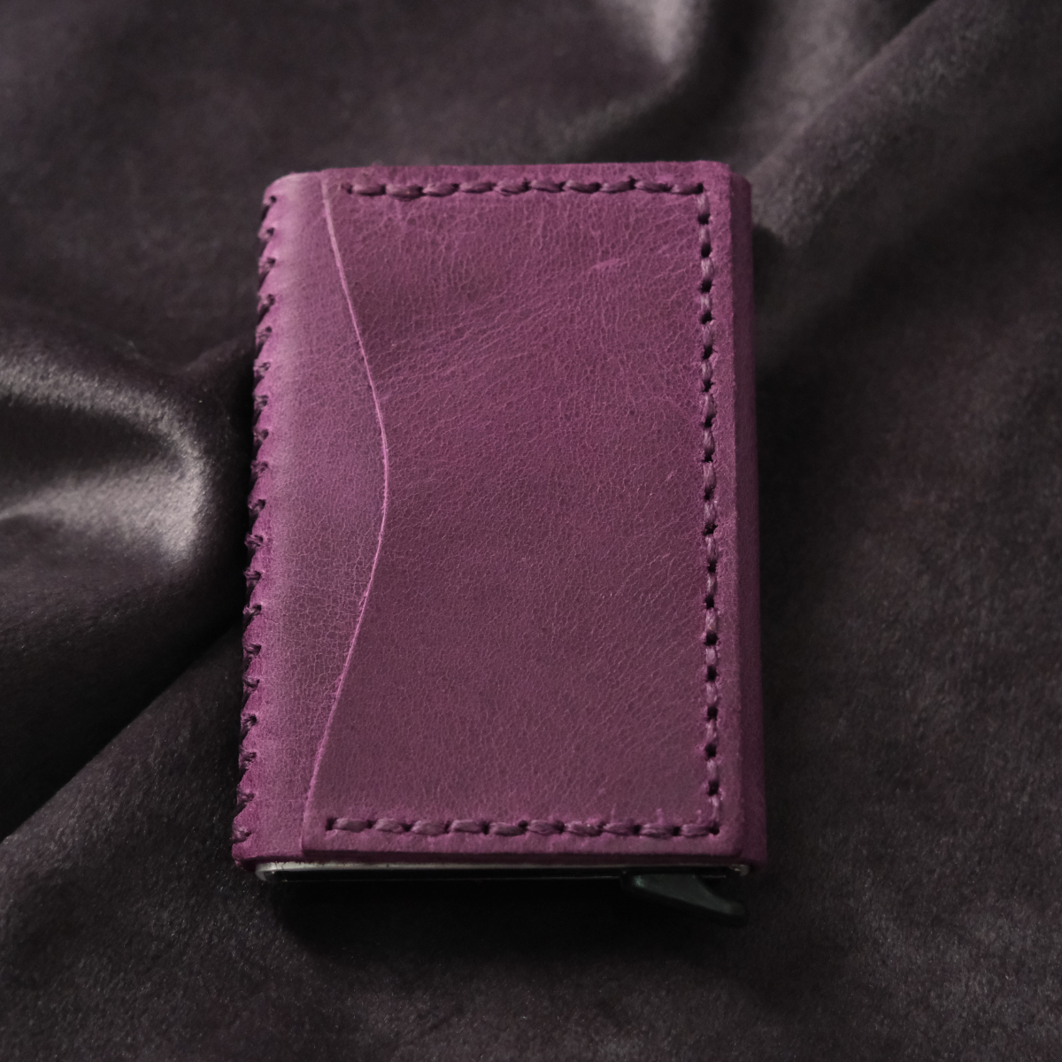 Hakiki Deri El Yapımı Mekanizmalı Kartlık