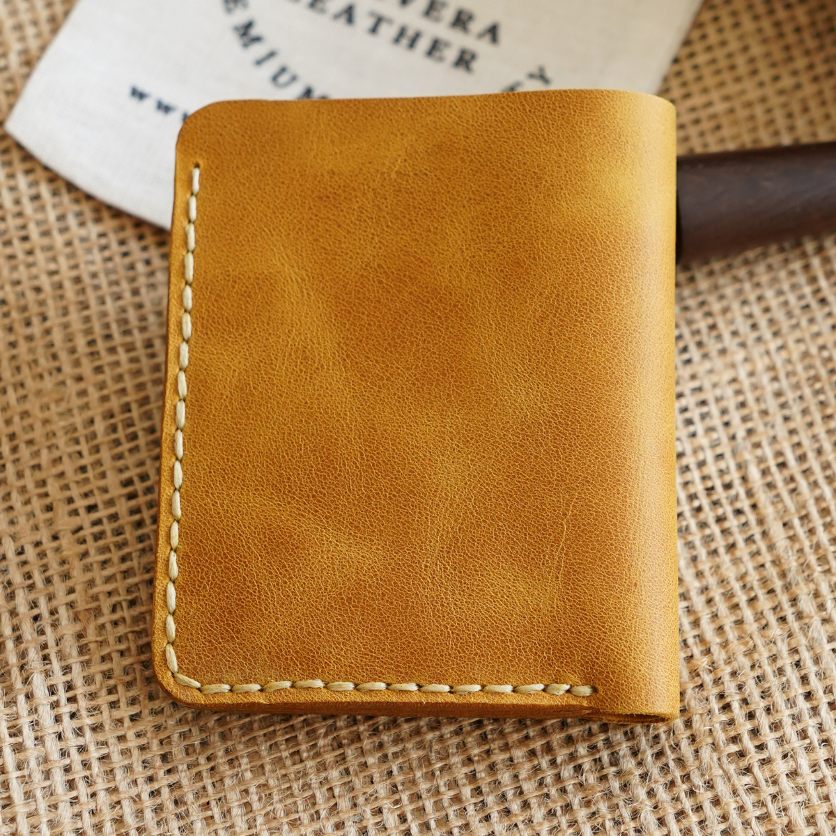 Ottoman El Yapımı Deri Cüzdan Dikey Kartlık