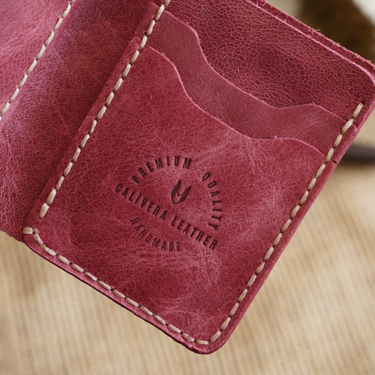 Ottoman El Yapımı Deri Cüzdan Dikey Kartlık