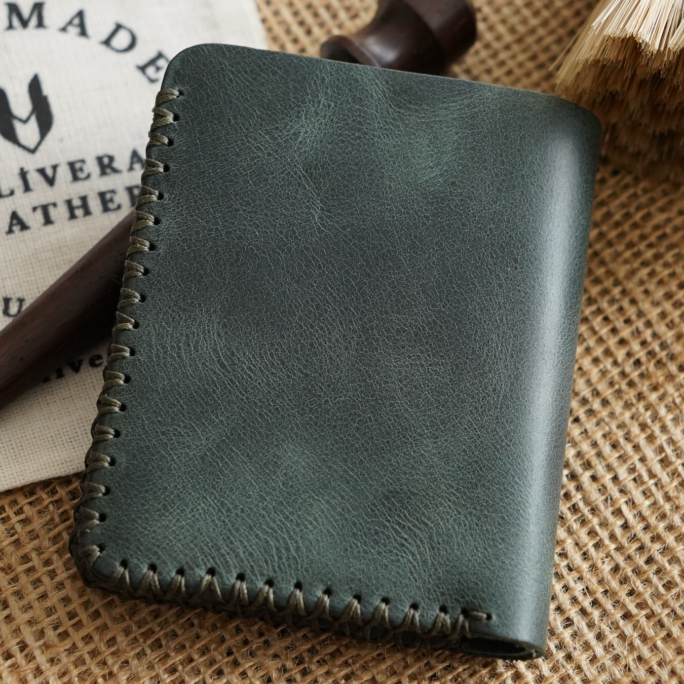 Ottoman El Yapımı Deri Cüzdan Beyzbol Dikiş