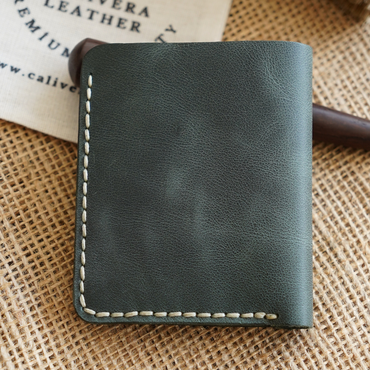 Ottoman El Yapımı Deri Cüzdan Dikey Kartlık