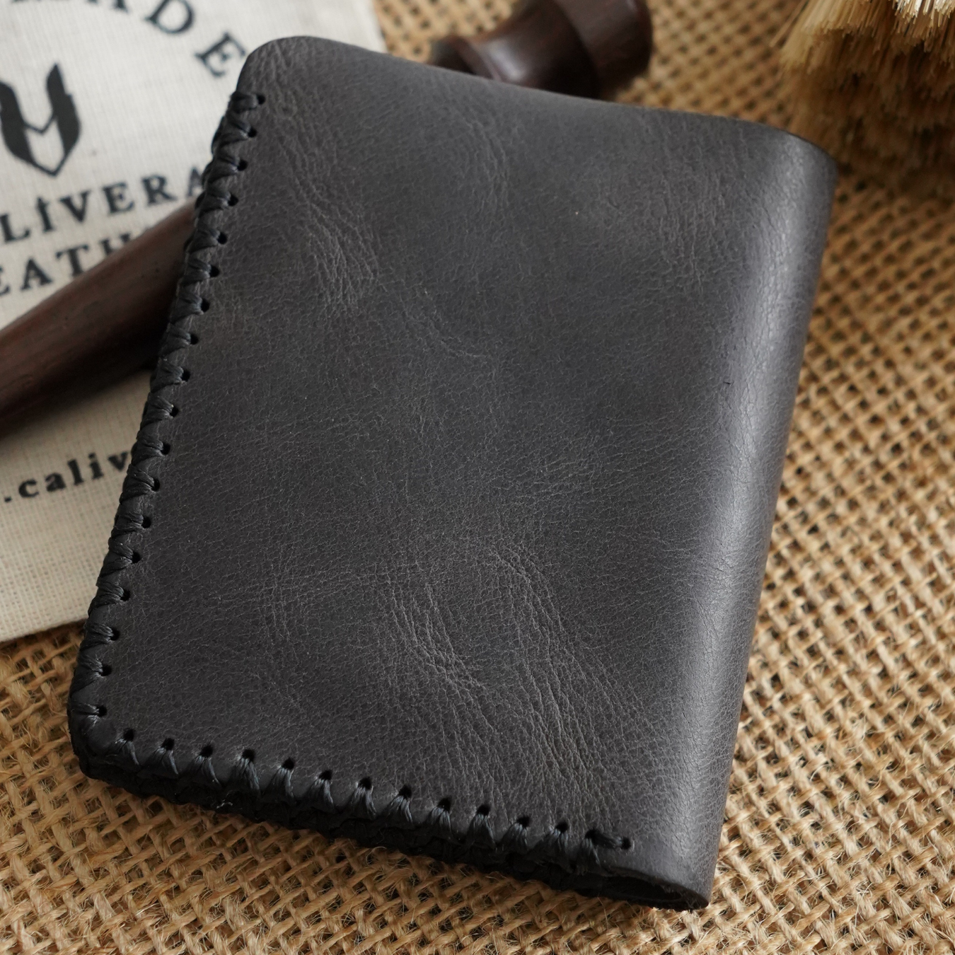 Ottoman El Yapımı Deri Cüzdan Beyzbol Dikiş