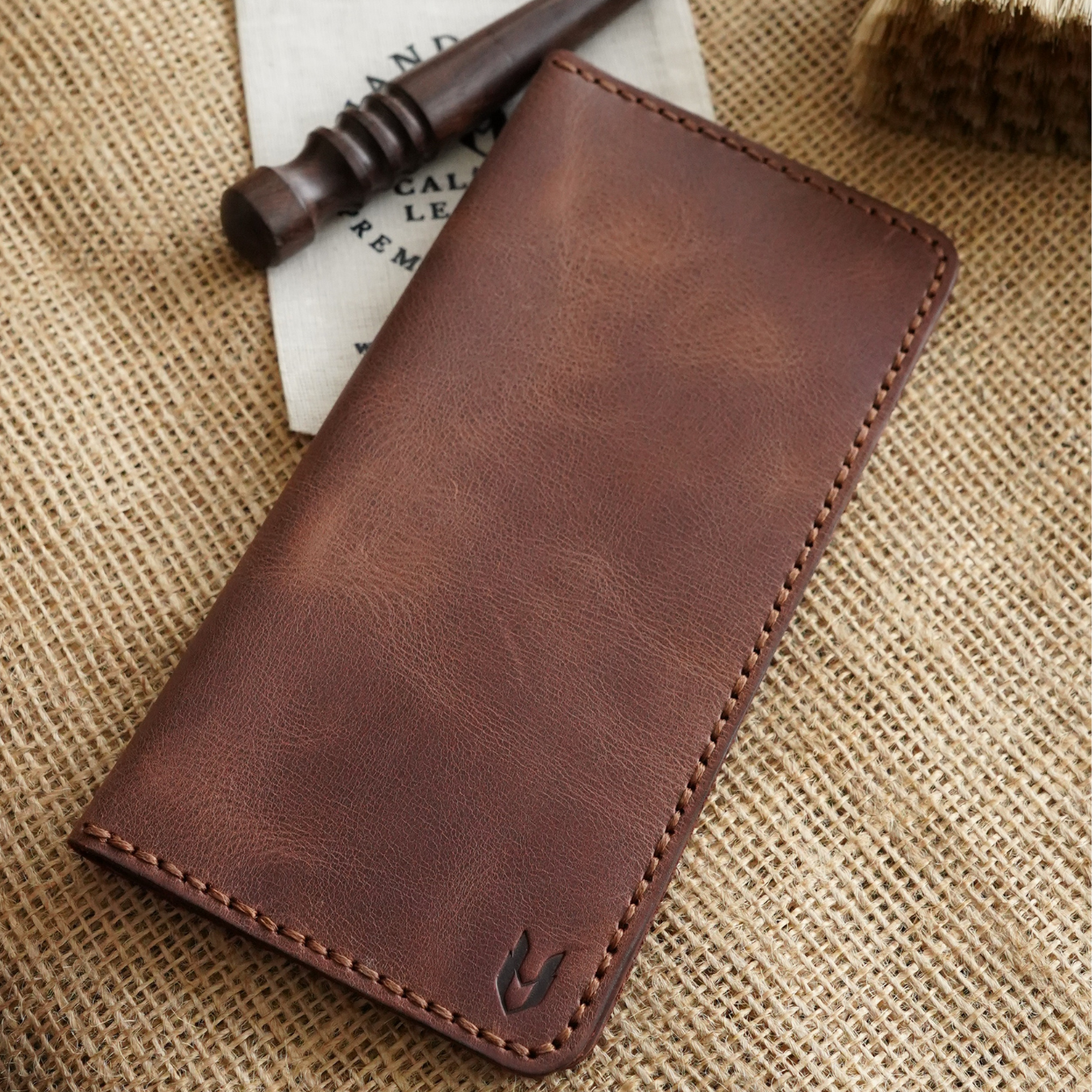 El Yapımı Deri Cüzdan & Telefon Bölmeli