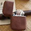 Deri El Yapımı Zippo Çakmak Kılıfı Kahve